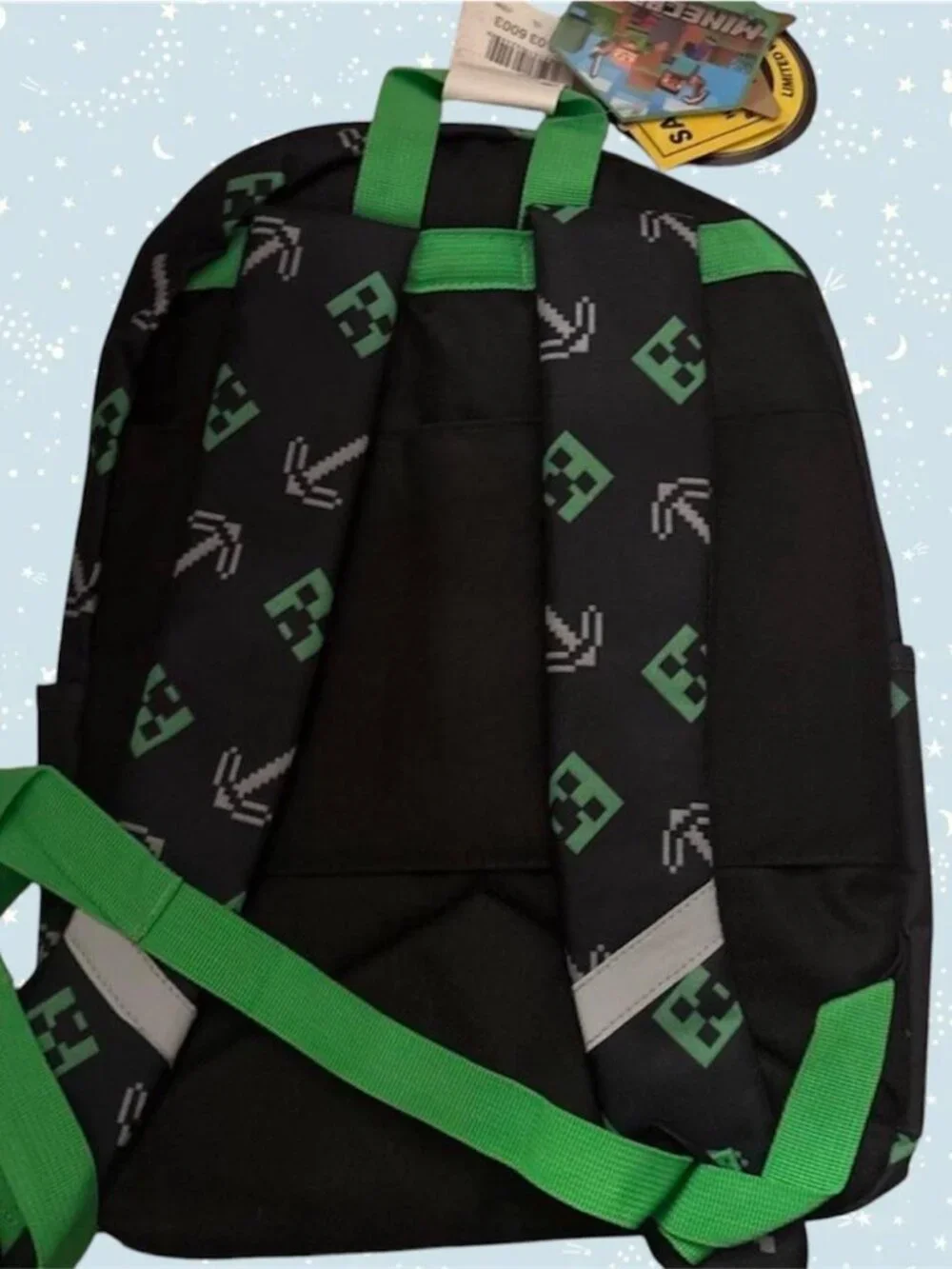 NWT Minecraft Creeper 16” Backpack Back To School Kids